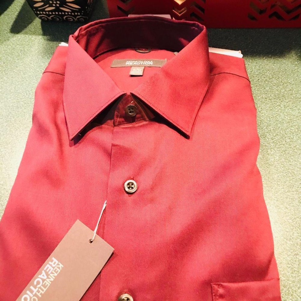 Mens maroon dress shirt